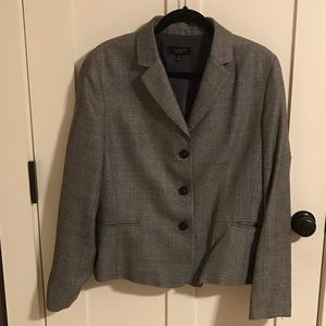 Talbots Black and White Checkered Skirt Suit